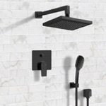 Remer SFH53 Matte Black Rain Shower System with Handheld, Rain Shower Head, Shower Faucet Set